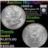 Image 1 : ***Auction Highlight*** 1880-o Morgan Dollar $1 Graded Select+ Unc By USCG (fc)