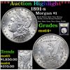 Image 1 : ***Auction Highlight*** 1891-s Morgan Dollar $1 Graded Choice+ Unc By USCG (fc)