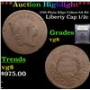 Image 1 : ***Auction Highlight*** 1795 Plain Edge Cohen-5A R3 Liberty Cap half cent 1/2c Graded vg, very good 