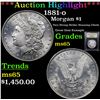 Image 1 : ***Auction Highlight*** 1881-o Morgan Dollar $1 Graded GEM Unc By USCG (fc)