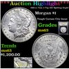 Image 1 : ***Auction Highlight*** 1891-cc Vam 3 Top 100 'Spitting Eagle' Morgan $1 Graded Select Unc By USCG (