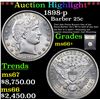 Image 1 : ***Auction Highlight*** 1898-p Barber Quarter 25c Graded GEM++ Unc By USCG (fc)
