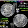 Image 1 : ***Auction Highlight*** 1878-cc Morgan Dollar $1 Graded Select Unc PL By USCG (fc)