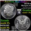 Image 1 : ***Auction Highlight*** 1879-s Morgan Dollar $1 Graded GEM+ PL By USCG (fc)