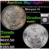 Image 1 : ***Auction Highlight*** 1886-p Colorfully Toned Top 100 Vam 1A Morgan Dollar $1 Graded GEM+ Unc By U