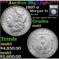 ***Auction Highlight*** 1897-o Morgan Dollar $1 Graded Select Unc By USCG (fc)