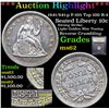 Image 1 : ***Auction Highlight*** 1841/841-p F-105 Top 100 R-4 Seated Liberty Dime 10c Graded Select Unc By US