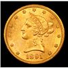 Image 2 : ***Auction Highlight*** 1891-cc /cc FS-501 RPM W-3C TOP POP Gold Liberty $10 Graded Select Unc By US