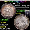 Image 1 : ***Auction Highlight*** 1856-o Seated Half Dollar 50c Graded Choice Unc By USCG (fc)