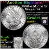 Image 1 : ***Auction Highlight*** 1880-o Micro 'o' Morgan Dollar $1 Graded Choice+ Unc By USCG (fc)