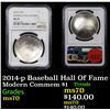 Image 1 : NGC 2014-p Baseball Hall Of Fame Modern Commem Dollar $1 Graded ms70 By NGC