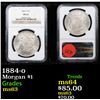 Image 1 : NGC 1884-o Morgan Dollar $1 Graded ms63 By NGC