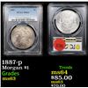Image 1 : PCGS 1887-p Morgan Dollar $1 Graded ms63 By PCGS