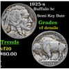 1925-s Buffalo Nickel 5c Grades vf details