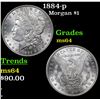Image 1 : 1884-p Morgan Dollar $1 Grades Choice Unc