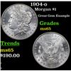 Image 1 : 1904-o Morgan Dollar $1 Grades GEM Unc