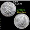 Image 1 : 1998 Silver Eagle Dollar $1 Grades Mint State