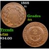 Image 1 : 1868 Two Cent Piece 2c Grades f+