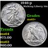 Image 1 : 1946-p Walking Liberty Half Dollar 50c Grades Select+ Unc