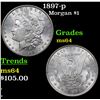 Image 1 : 1897-p Morgan Dollar $1 Grades Choice Unc