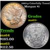 Image 1 : 1883-p Colorfully Toned Morgan Dollar $1 Grades Select+ Unc