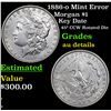 Image 1 : 1886-o Mint Error Morgan Dollar $1 Grades AU Details