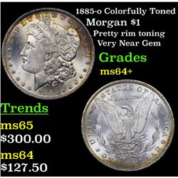 1885-o Colorfully Toned Morgan Dollar $1 Grades Choice+ Unc