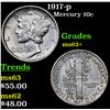 Image 1 : 1917-p Mercury Dime 10c Grades Select Unc
