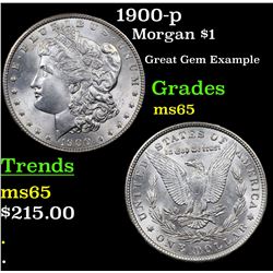 1900-p Morgan Dollar $1 Grades GEM Unc