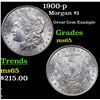 Image 1 : 1900-p Morgan Dollar $1 Grades GEM Unc