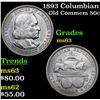 Image 1 : 1893 Columbian Old Commem Half Dollar 50c Grades Select Unc