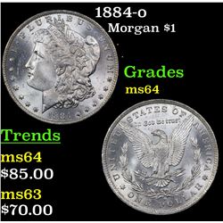 1884-o Morgan Dollar $1 Grades Choice Unc