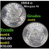 Image 1 : 1884-o Morgan Dollar $1 Grades Choice Unc
