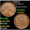 Image 1 : 1910-p Lincoln Cent 1c Grades Choice Unc BN