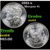 Image 1 : 1881-s Morgan Dollar $1 Grades Choice Unc
