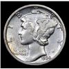 Image 2 : 1934-p Rainbow Toned Mercury Dime 10c Grades Select AU