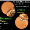 Image 1 : No Date Mint Error Lincoln Cent 1c Grades Unc RD