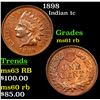 Image 1 : 1893 Indian Cent 1c Grades Unc+ RB