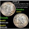 Image 1 : 1945-p Walking Liberty Half Dollar 50c Grades Choice+ Unc