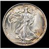 Image 2 : 1945-p Walking Liberty Half Dollar 50c Grades Choice+ Unc
