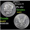 Image 1 : 1878-s Morgan Dollar $1 Grades Select Unc