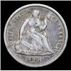 Image 2 : 1861-p Seated Liberty Half Dime 1/2 10c Grades xf+