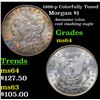 Image 1 : 1886-p Colorfully Toned Morgan Dollar $1 Grades Choice Unc