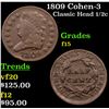 Image 1 : 1809 Cohen-3 Classic Head half cent 1/2c Grades f+