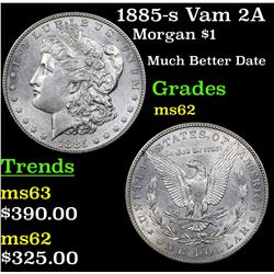 1885-s Vam 2A Morgan Dollar $1 Grades Select Unc