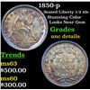 Image 1 : 1850-p Seated Liberty Half Dime 1/2 10c Grades Unc Details