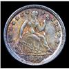 Image 2 : 1850-p Seated Liberty Half Dime 1/2 10c Grades Unc Details