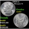 Image 1 : 1904-o Morgan Dollar $1 Grades GEM+ Unc