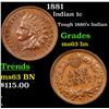 Image 1 : 1881 Indian Cent 1c Grades Select Unc BN