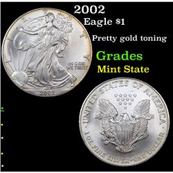 2002 Silver Eagle Dollar $1 Grades Mint State